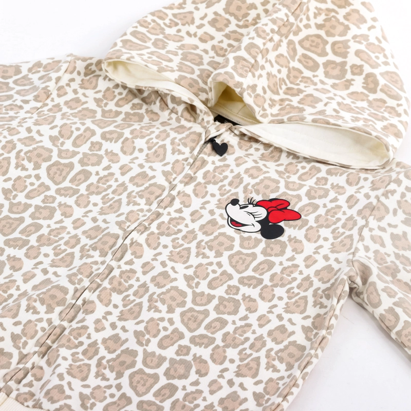 POLERON ABIERTO NIÑA MINNIE DISNEY ANIMAL PRINT BEIGE - 3
