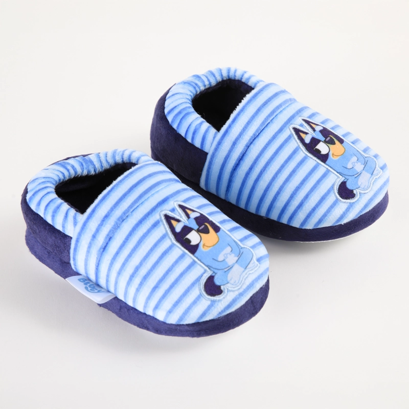PANTUFLA NIÑO LISTADO CELESTE BLUEY - 2