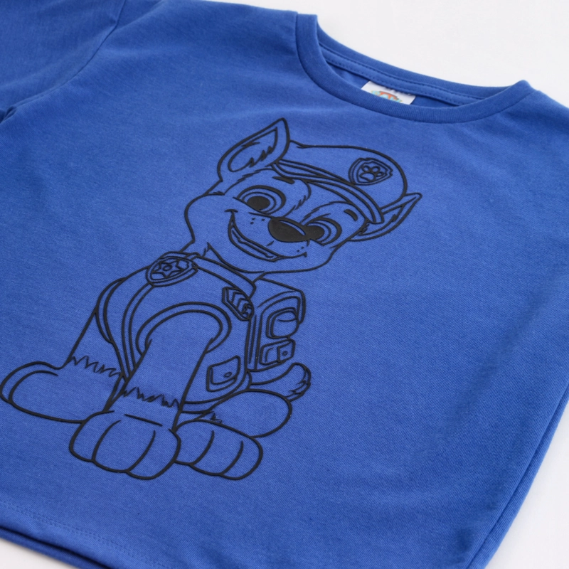 POLERA MANGA CORTA NIÑO PAW PATROL CHASE OUTLINE AZUL - 3