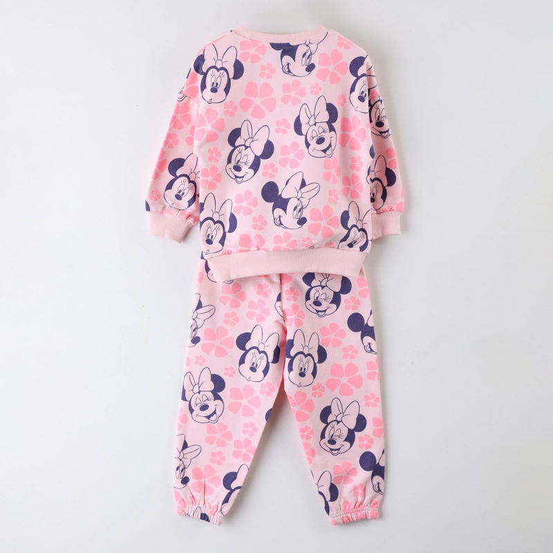 CONJUNTO BUZO NIÑA MINNIE DISNEY FULL PRINT FLORES ROSADO - 2