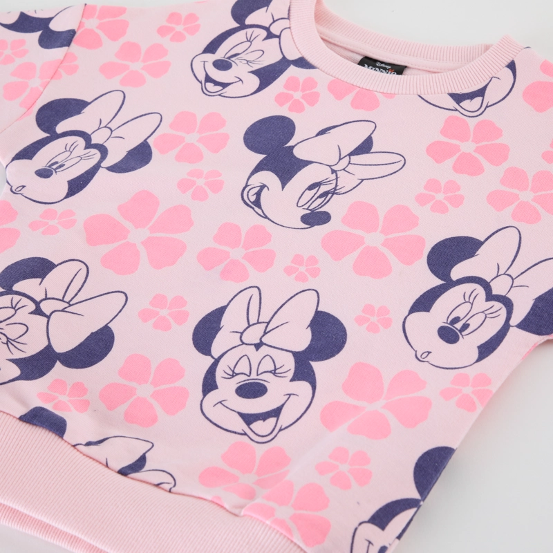 CONJUNTO BUZO NIÑA MINNIE DISNEY FULL PRINT FLORES ROSADO - 3