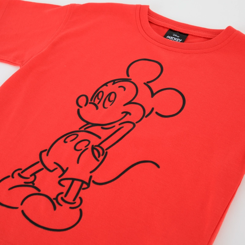 POLERA MANGA CORTA NIÑO MICKEY DISNEY OUTLINE ROJO - 4