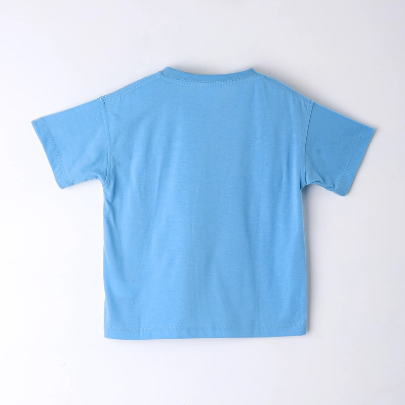 POLERA MANGA CORTA NIÑO BLUEY OUTLINE CELESTE - 2