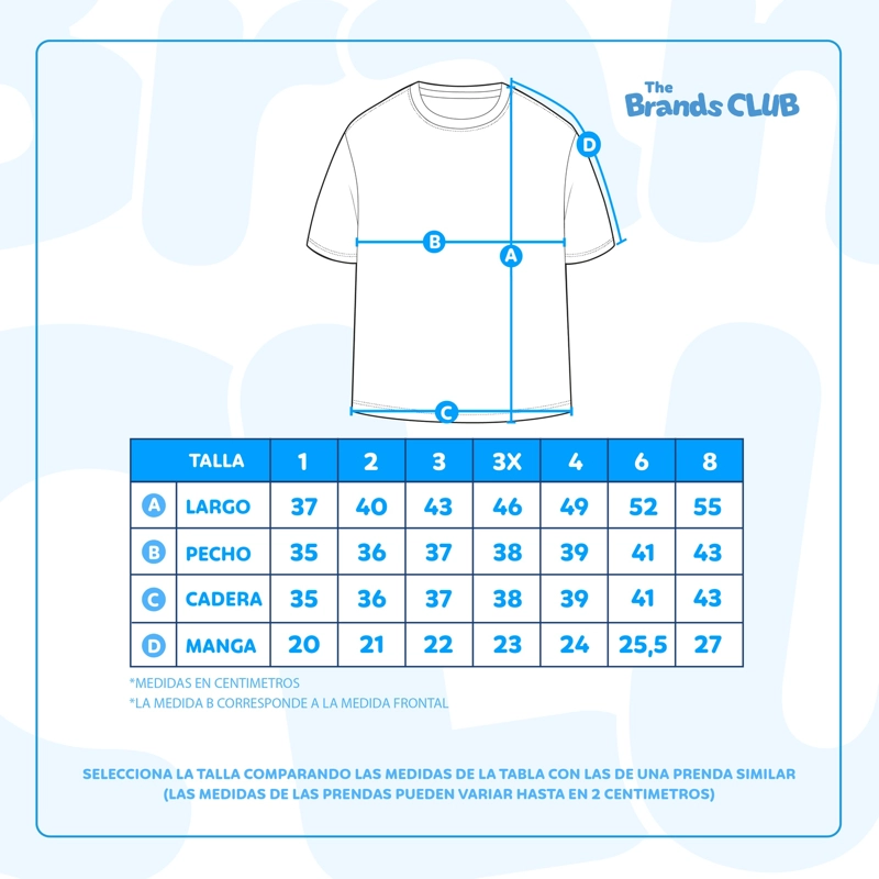 POLERA MANGA CORTA NIÑO BLUEY OUTLINE CELESTE - 4