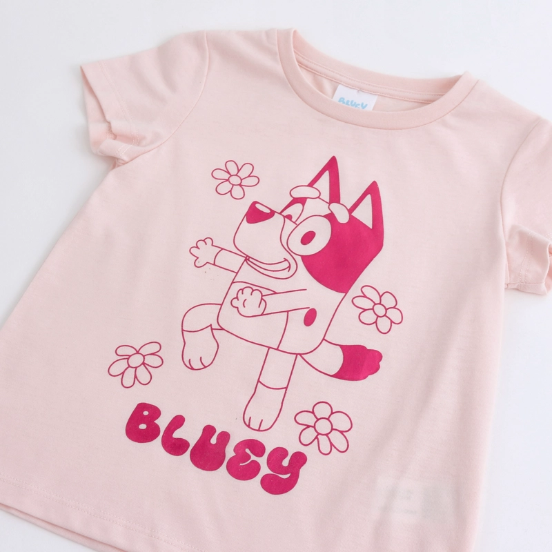 POLERA MANGA CORTA NIÑA BINGO & BLUEY FOIL ROSADO - 3