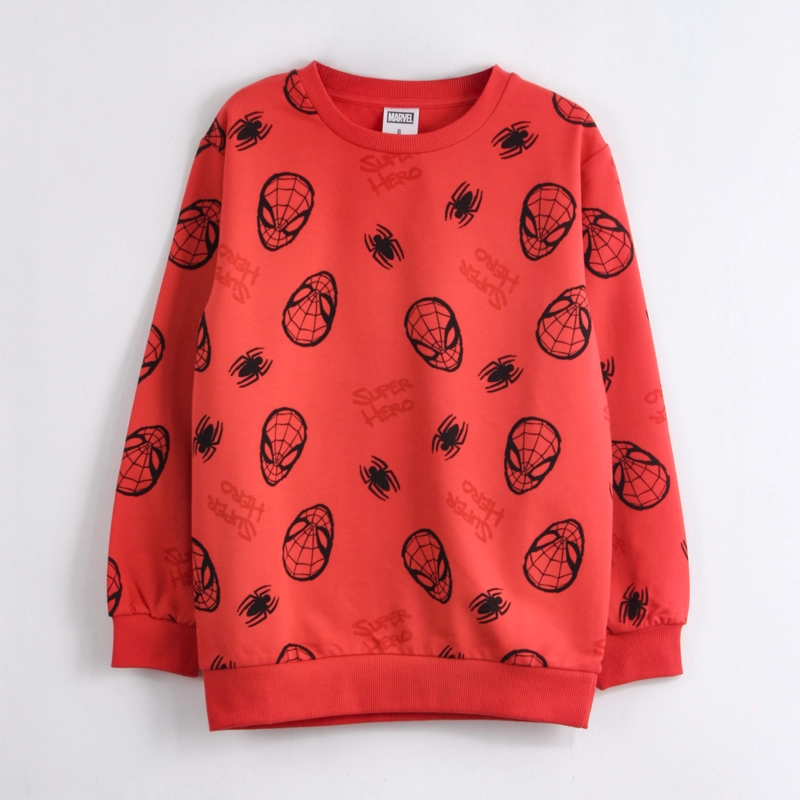 POLERON CERRADO NIÑO SPIDERMAN MARVEL FULL PRINT ROJO - 2