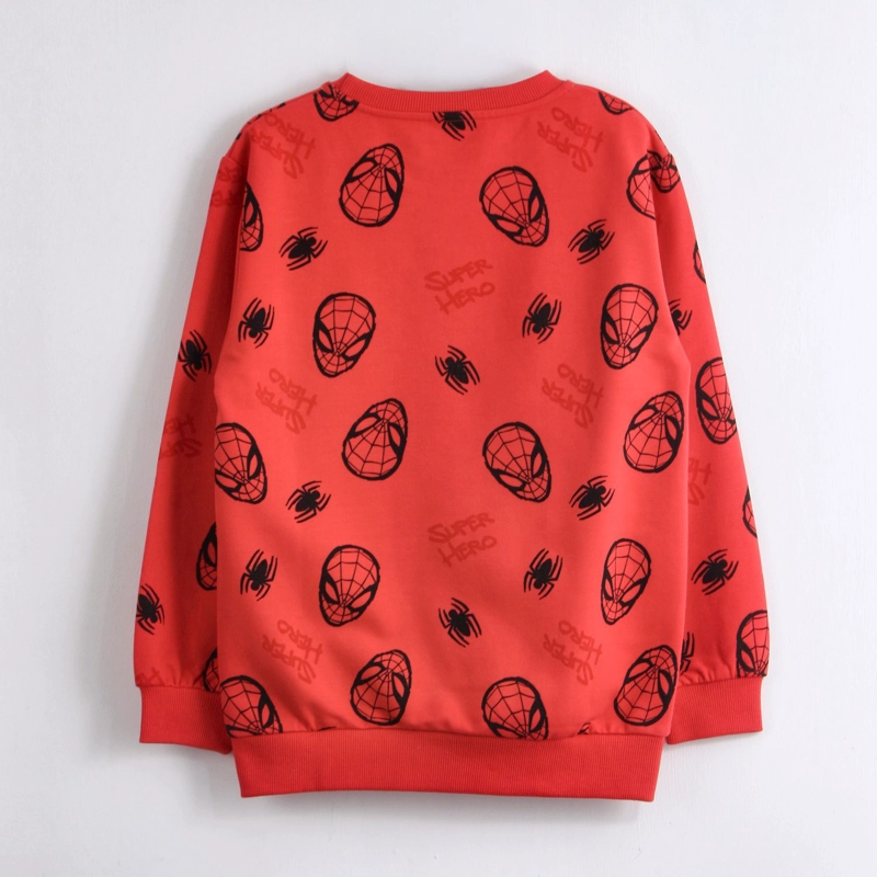 POLERON CERRADO NIÑO SPIDERMAN MARVEL FULL PRINT ROJO - 3