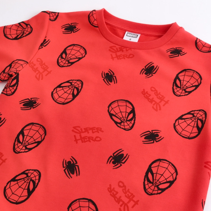 POLERON CERRADO NIÑO SPIDERMAN MARVEL FULL PRINT ROJO - 4