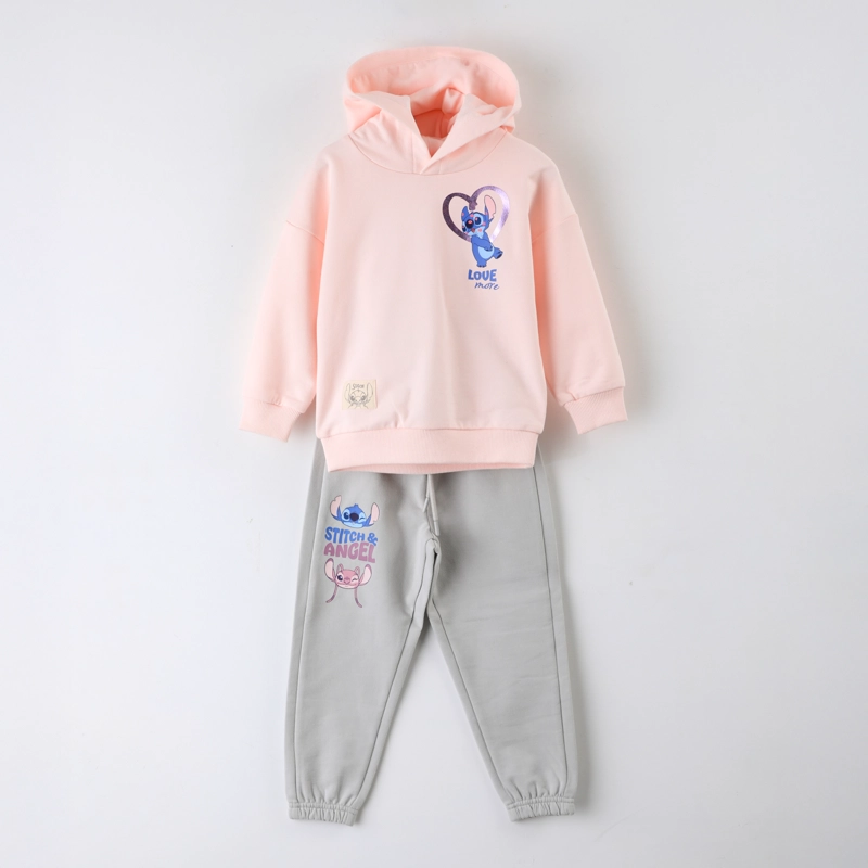 CONJUNTO BUZO NIÑA STITCH & ANGEL DISNEY ROSADO - 1