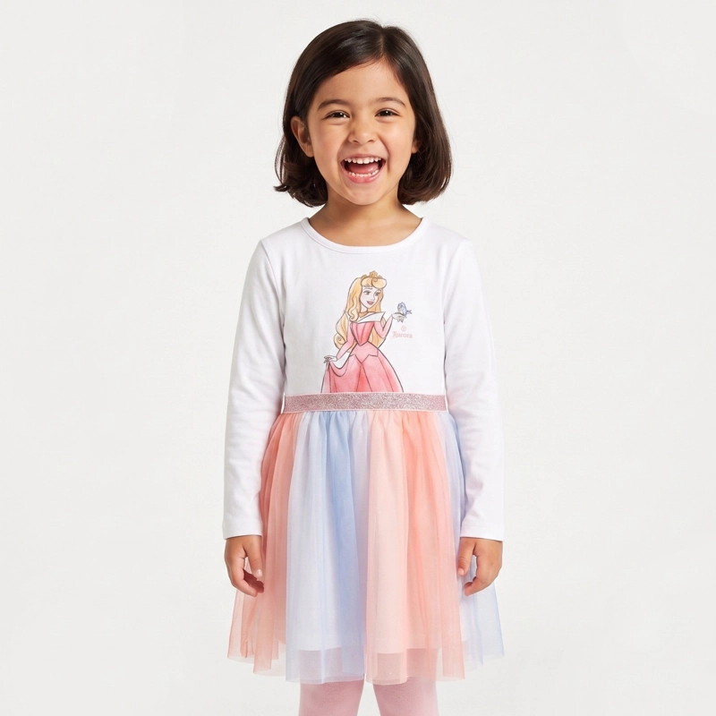 VESTIDO TUL NIÑA AURORA DISNEY BLANCO - 1