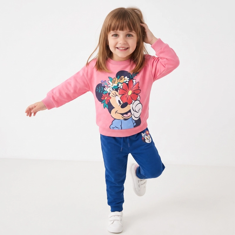 CONJUNTO BUZO NIÑA MINNIE DISNEY ROSADO - 1
