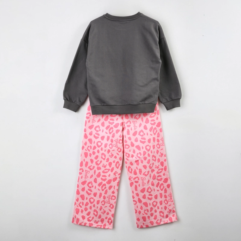CONJUNTO BUZO NIÑA BARBIE ANIMAL PRINT GRIS - 3