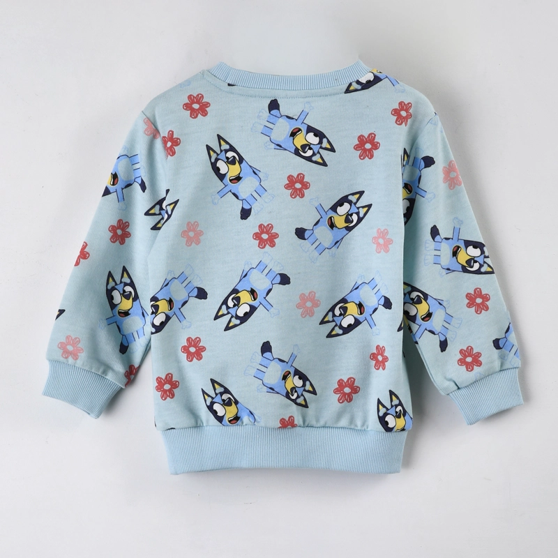 POLERON CERRADO NIÑA BLUEY FULL PRINT CELESTE - 2
