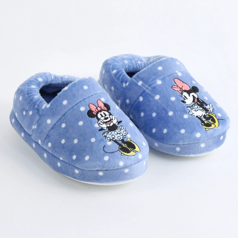 PANTUFLA NIÑA MINNIE DISNEY LUNARES AZUL - 2