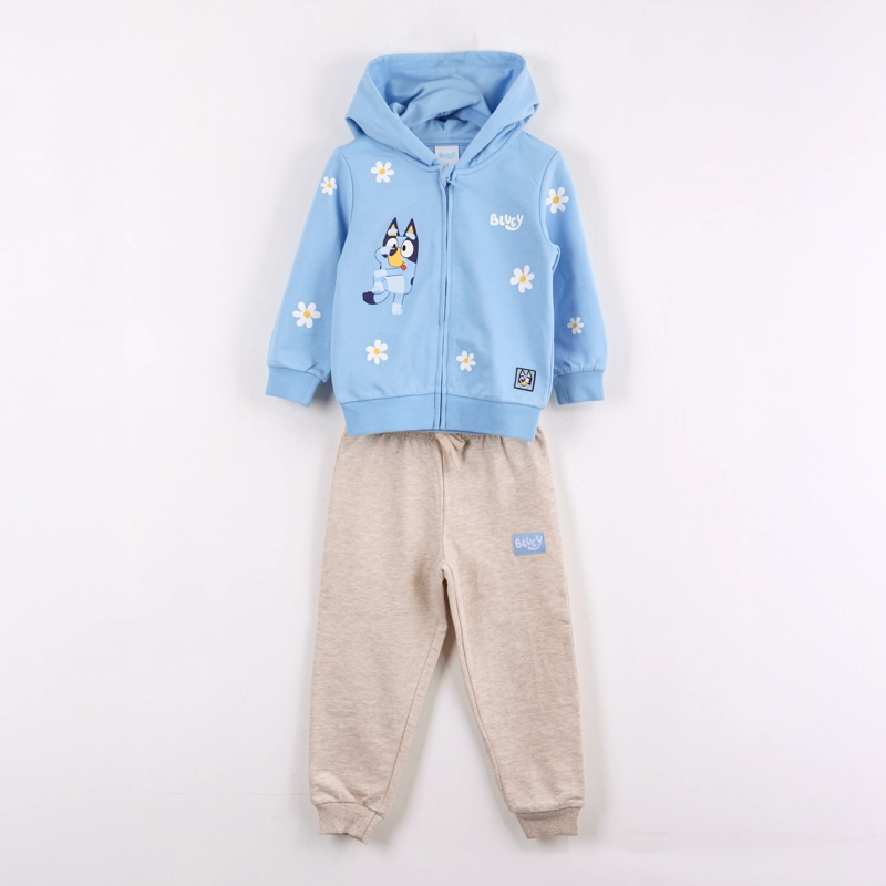 CONJUNTO BUZO NIÑA BLUEY MARGARITAS CELESTE - 1