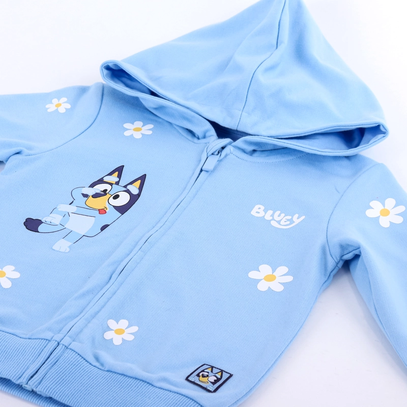 CONJUNTO BUZO NIÑA BLUEY MARGARITAS CELESTE - 3