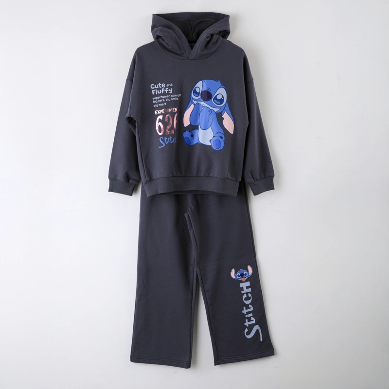 CONJUNTO BUZO NIÑA STITCH DISNEY GRIS - 1