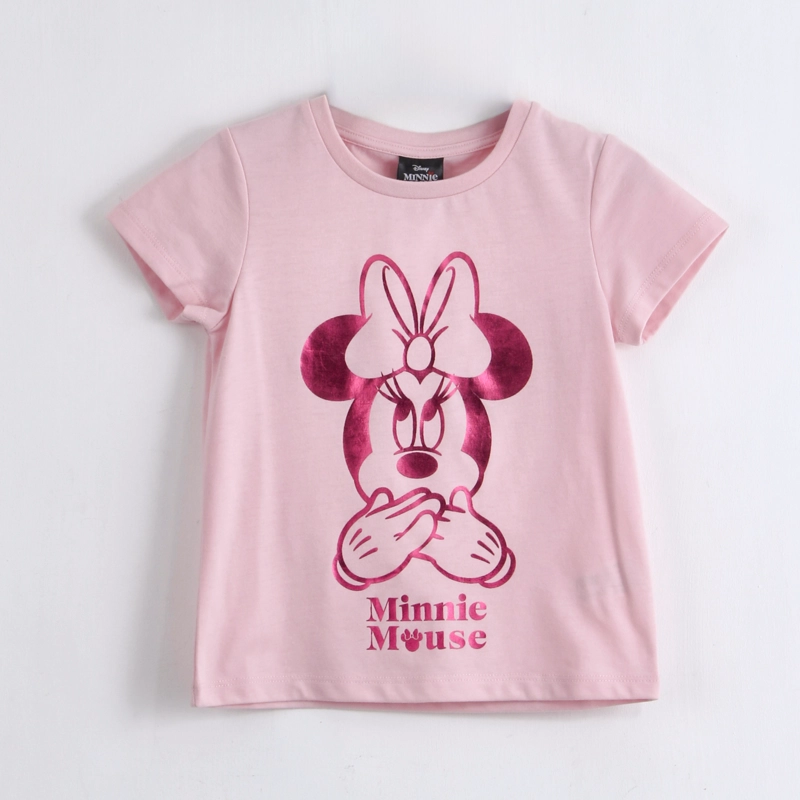 POLERA MANGA CORTA NIÑA MINNIE DISNEY FOIL ROSADO - 1