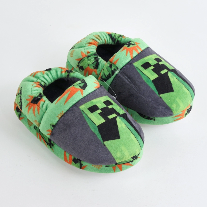 PANTUFLA NIÑO FULL PRINT CREEPER VERDE MINECRAFT - 2