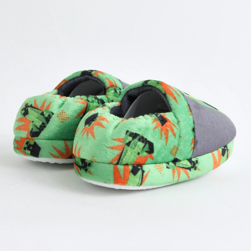 PANTUFLA NIÑO FULL PRINT CREEPER VERDE MINECRAFT - 3