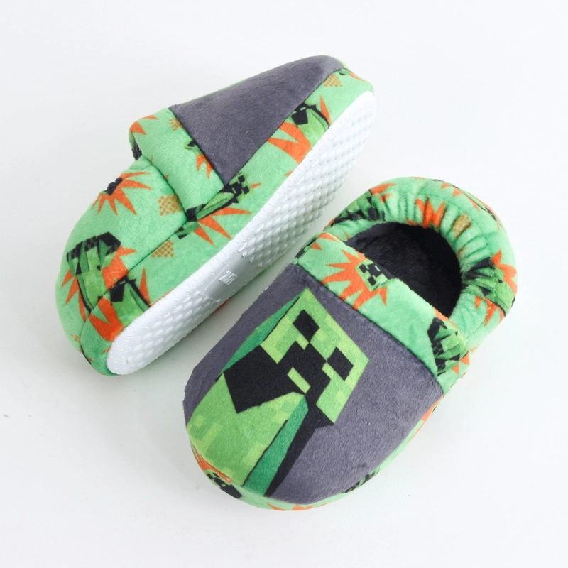 PANTUFLA NIÑO FULL PRINT CREEPER VERDE MINECRAFT - 4
