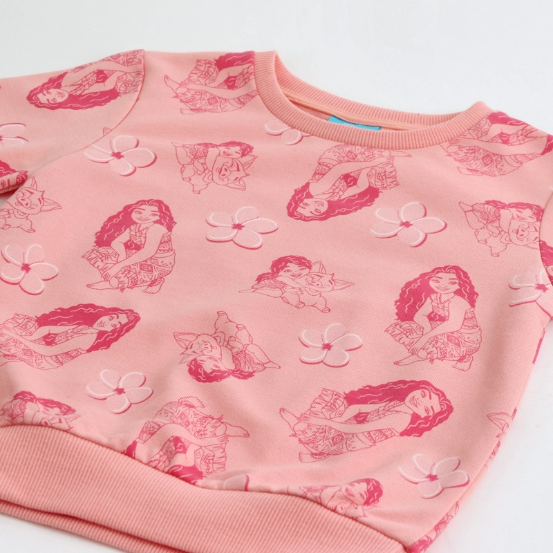POLERON CERRADO NIÑA MOANA DISNEY FULL PRINT ROSADO - 3