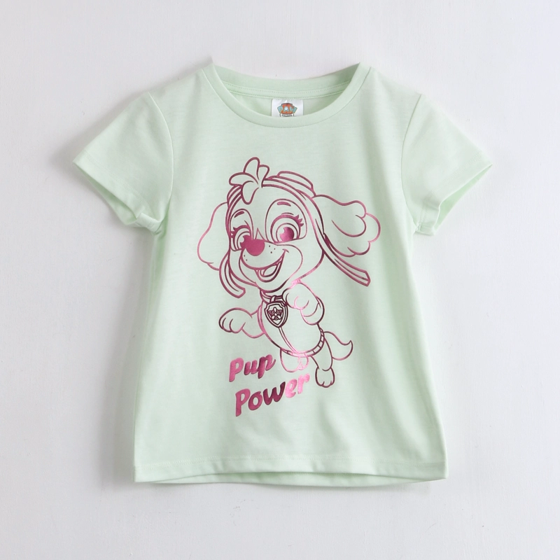 POLERA MANGA CORTA NIÑA PAW PATROL SKYE FOIL VERDE - 2