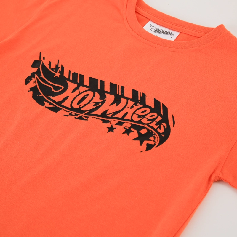 POLERA MANGA CORTA NIÑO HOT WHEELS LOGO NARANJO - 3