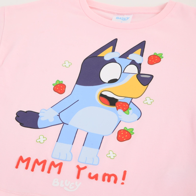 POLERA MANGA LARGA NIÑA BLUEY FRUTILLAS ROSADO - 3