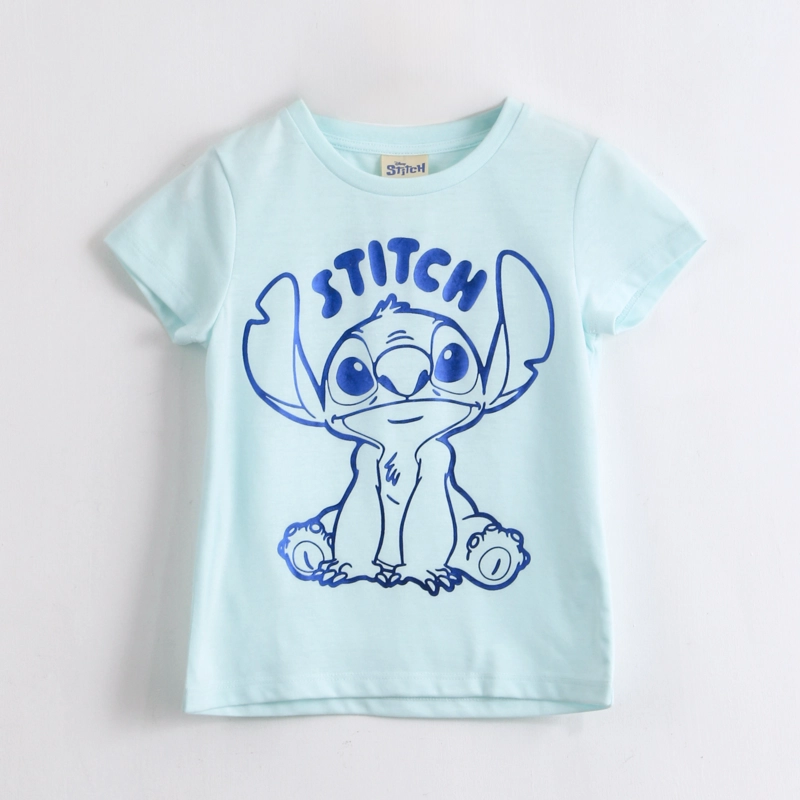 POLERA MANGA CORTA NIÑA STITCH DISNEY CELESTE - 2