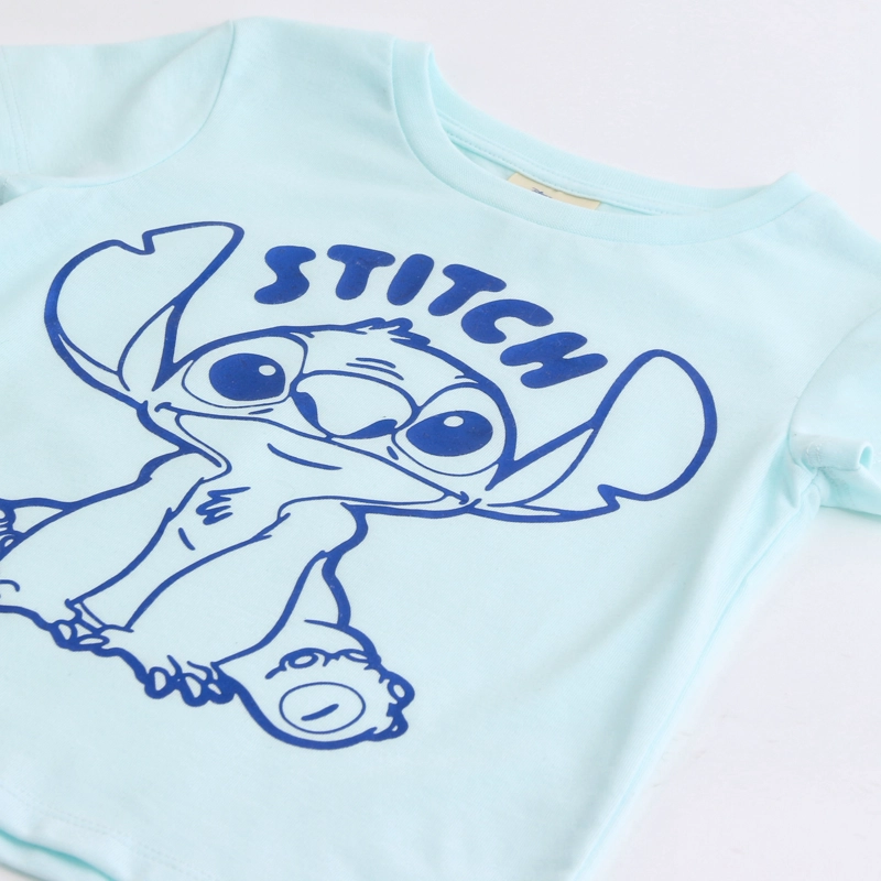 POLERA MANGA CORTA NIÑA STITCH DISNEY CELESTE - 4