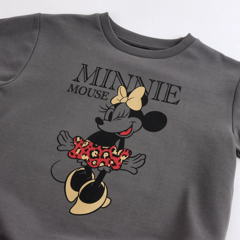 POLERON CERRADO NIÑA MINNIE DISNEY FOLIA GRIS - 3