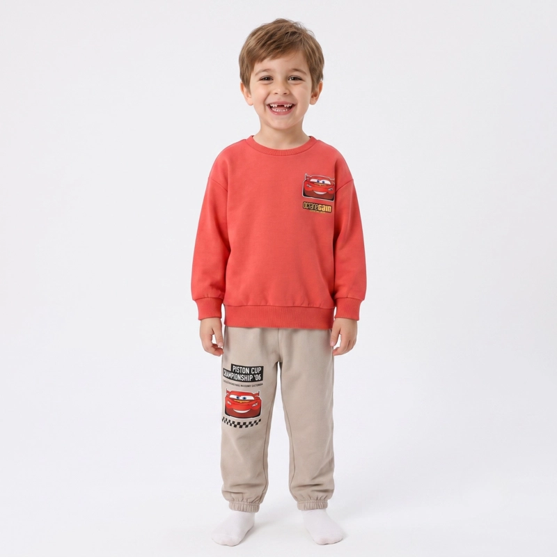 CONJUNTO BUZO NIÑO CARS DISNEY ROJO - 1
