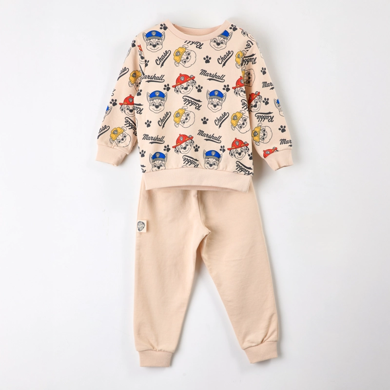 CONJUNTO BUZO NIÑO PAW PATROL FULL PRINT BEIGE - 1
