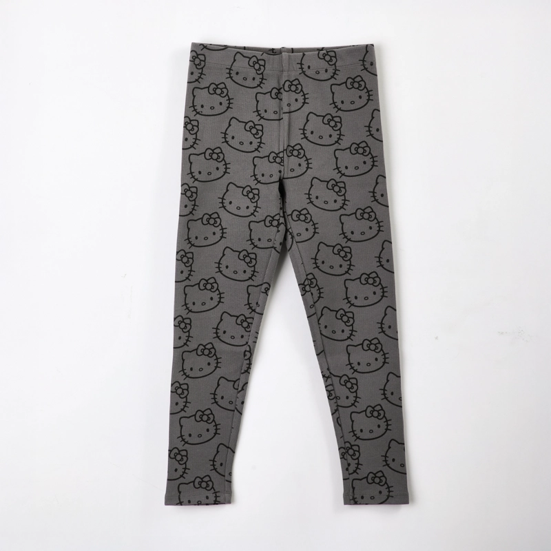 CALZA NIÑA HELLO KITTY RIB GRIS - 1