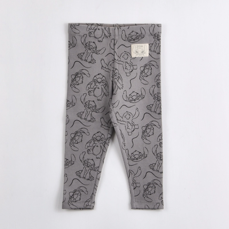 CALZA NIÑA STITCH DISNEY RIB GRIS - 1
