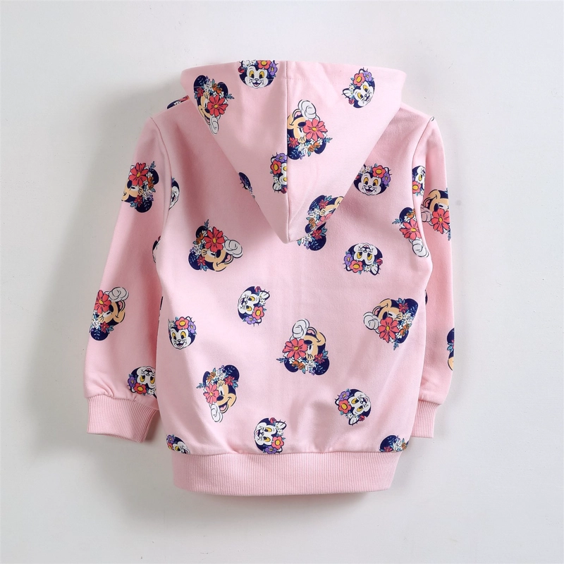 POLERON ABIERTO NIÑA MINNIE DISNEY FULL PRINT ROSADO - 2