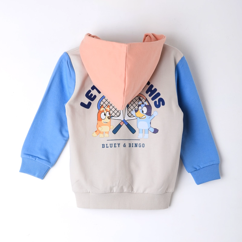 POLERON ABIERTO NIÑO BLUEY RAGLAN BEIGE - 2