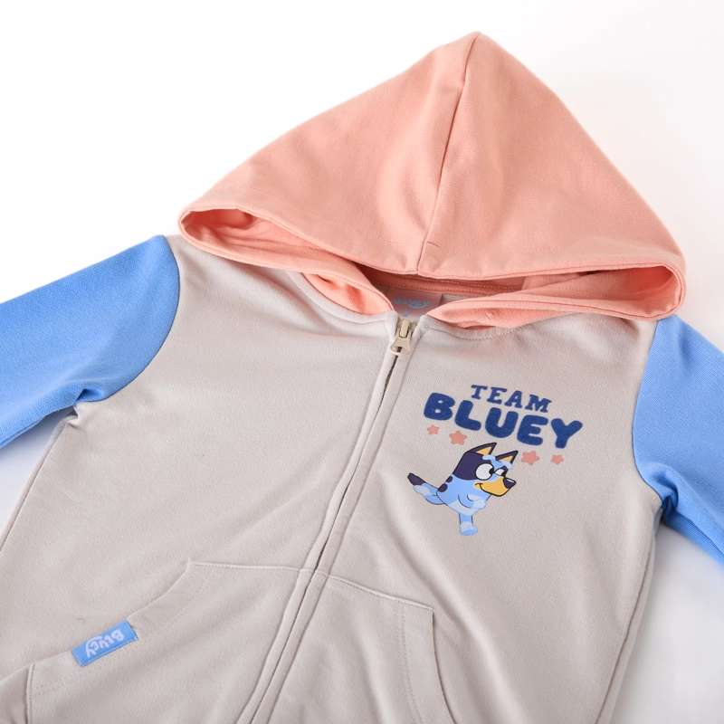 POLERON ABIERTO NIÑO BLUEY RAGLAN BEIGE - 3