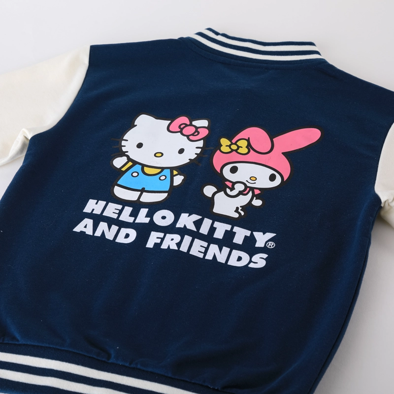 CHAQUETA BOMBER COLLEGE NIÑA HELLO KITTY BACK PRINT AZUL - 4