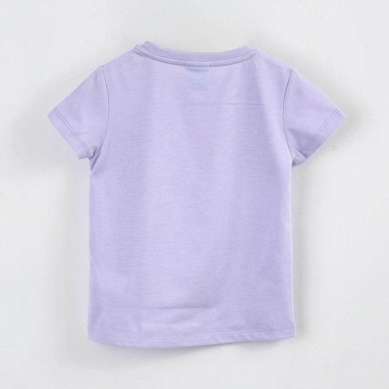 POLERA MANGA CORTA NIÑA ELSA DISNEY FOIL MORADO - 2