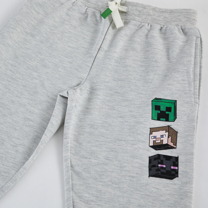 CONJUNTO BUZO NIÑO BUILT CREATE EXPLORE GRIS MINECRAFT - 4