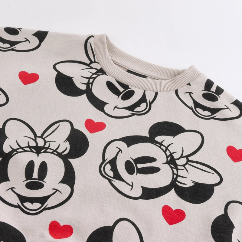 CONJUNTO BUZO NIÑA MINNIE DISNEY FULL PRINT BEIGE - 3