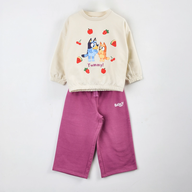 CONJUNTO BUZO NIÑA BLUEY FRUTILLAS BLANCO - 1