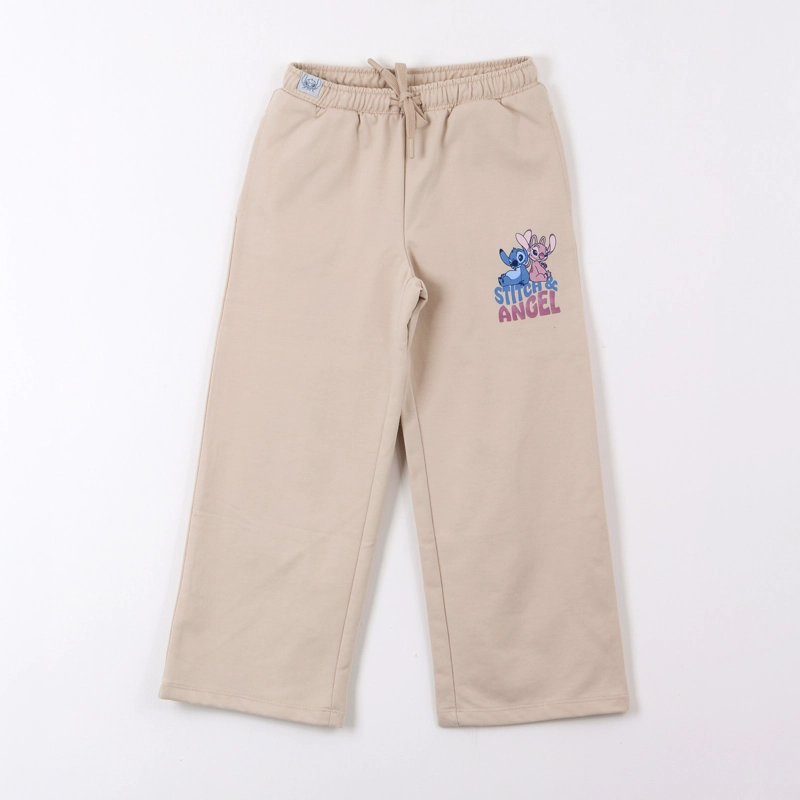 PANTALON DE BUZO NIÑA STITCH & ANGEL DISNEY FLARE BEIGE - 1