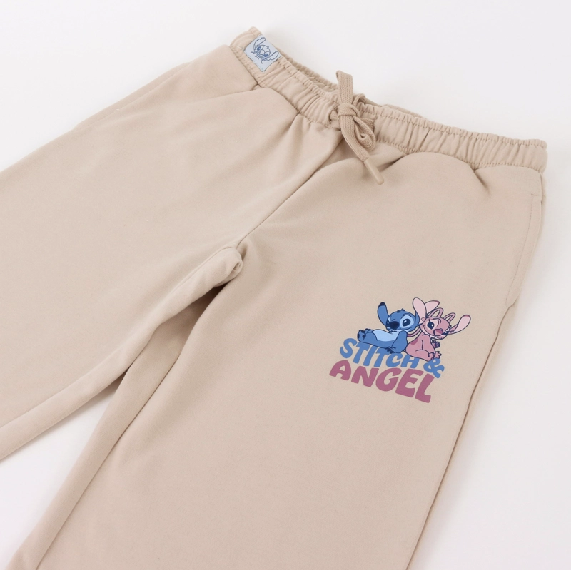 PANTALON DE BUZO NIÑA STITCH & ANGEL DISNEY FLARE BEIGE - 3