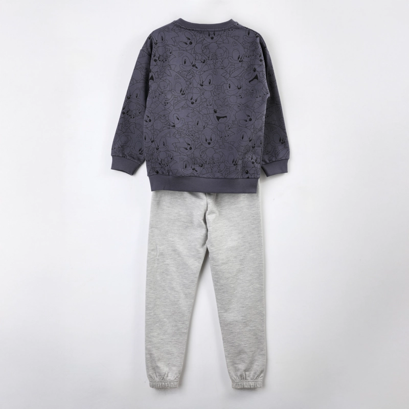 CONJUNTO BUZO NIÑO FULL PRINT GRIS SONIC - 2