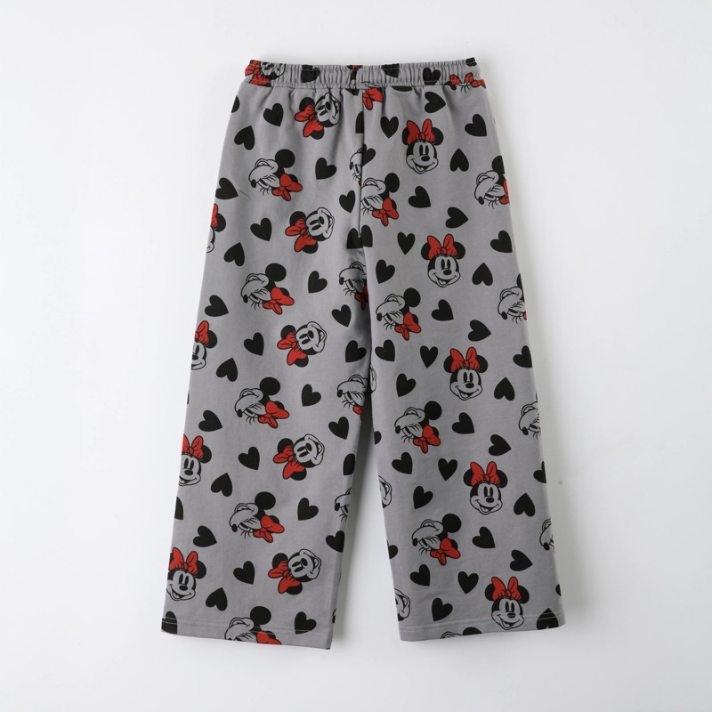 PANTALON DE BUZO NIÑA MINNIE DISNEY PALAZZO FULL PRINT GRIS - 2
