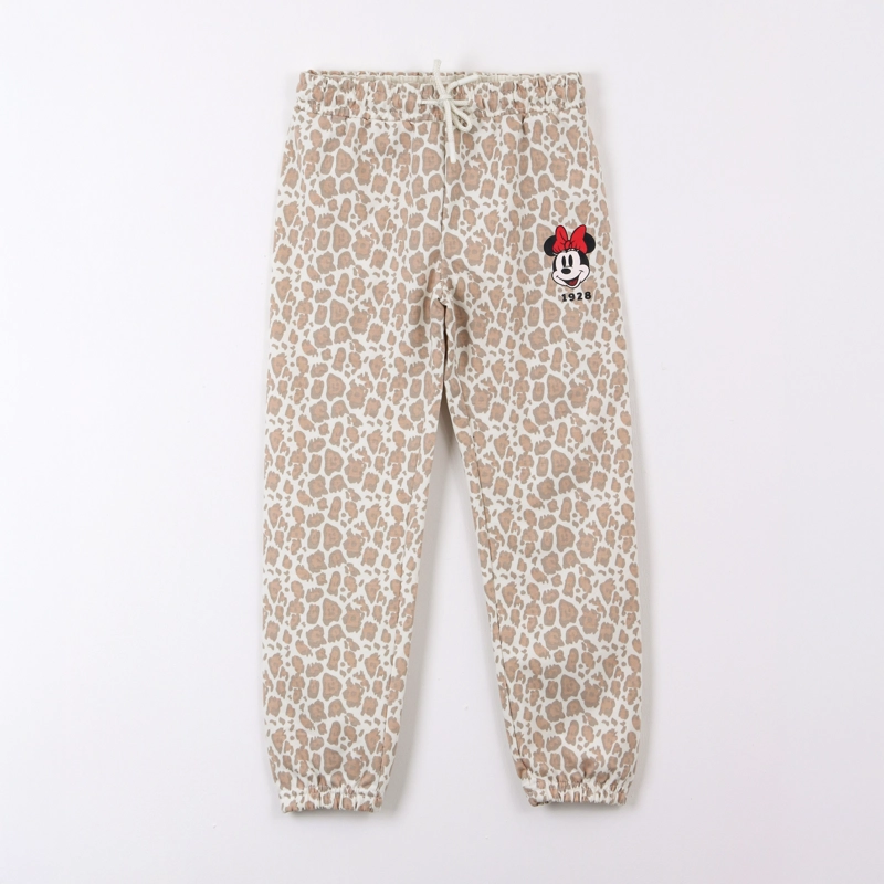 PANTALON DE BUZO NIÑA MINNIE DISNEY ANIMAL PRINT BEIGE - 1