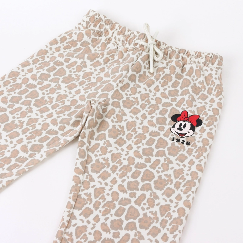 PANTALON DE BUZO NIÑA MINNIE DISNEY ANIMAL PRINT BEIGE - 3